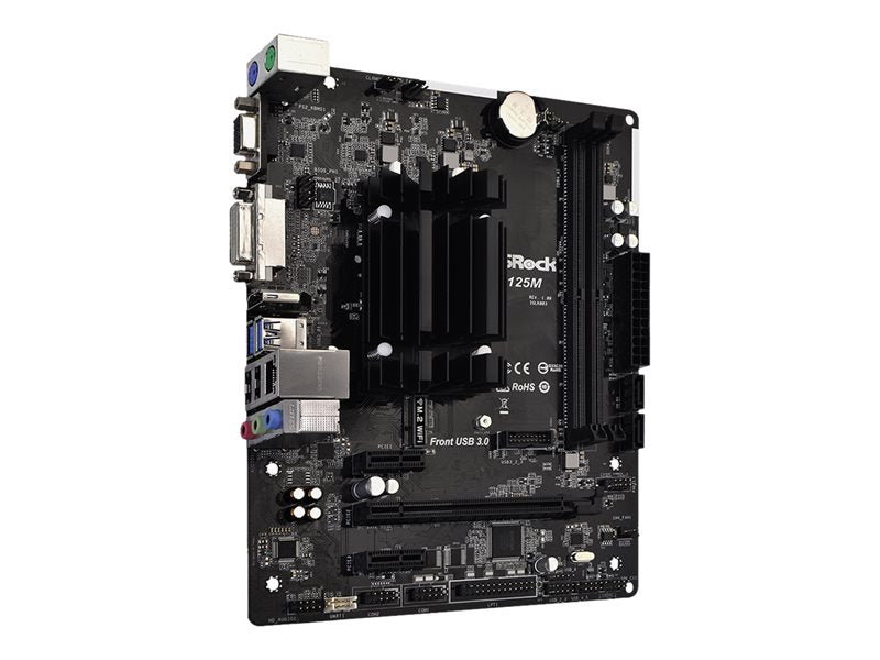 Asrock J4125M - Motherboard - Micro Atx - Intel Celeron J4125 - Usb 3.2 Gen 1 - Gigabit Lan - Onboard Graphics - Hd Audio (8-Channel)