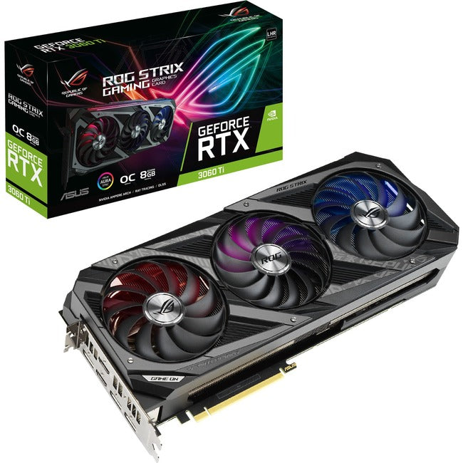 Asus ROG NVIDIA GeForce RTX 3060 TI Graphic Card - 8 GB GDDR6 ROG-STRIX-RTX3060TI-O8G-V2-GAMING