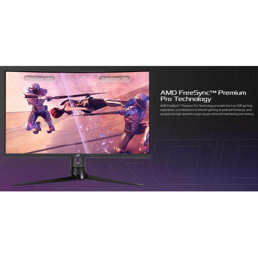 Asus Rog Strix Xg32Vc 31.5 Inch Widescreen 3,000:1 1Ms Hdmi/Displayport/Usb Led Hdr10 Monitor