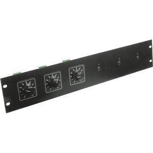 AtlasIED ATTENUATOR RACK MOUNTING PLATE HOLDS UP TO 6 ATTENUATORS ATPLATE-052
