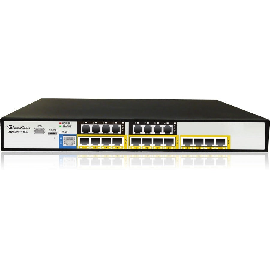 AudioCodes Mediant 800B VoIP Gateway - USB - Gigabit Ethernet - ADSL2+ - Wireless LAN -