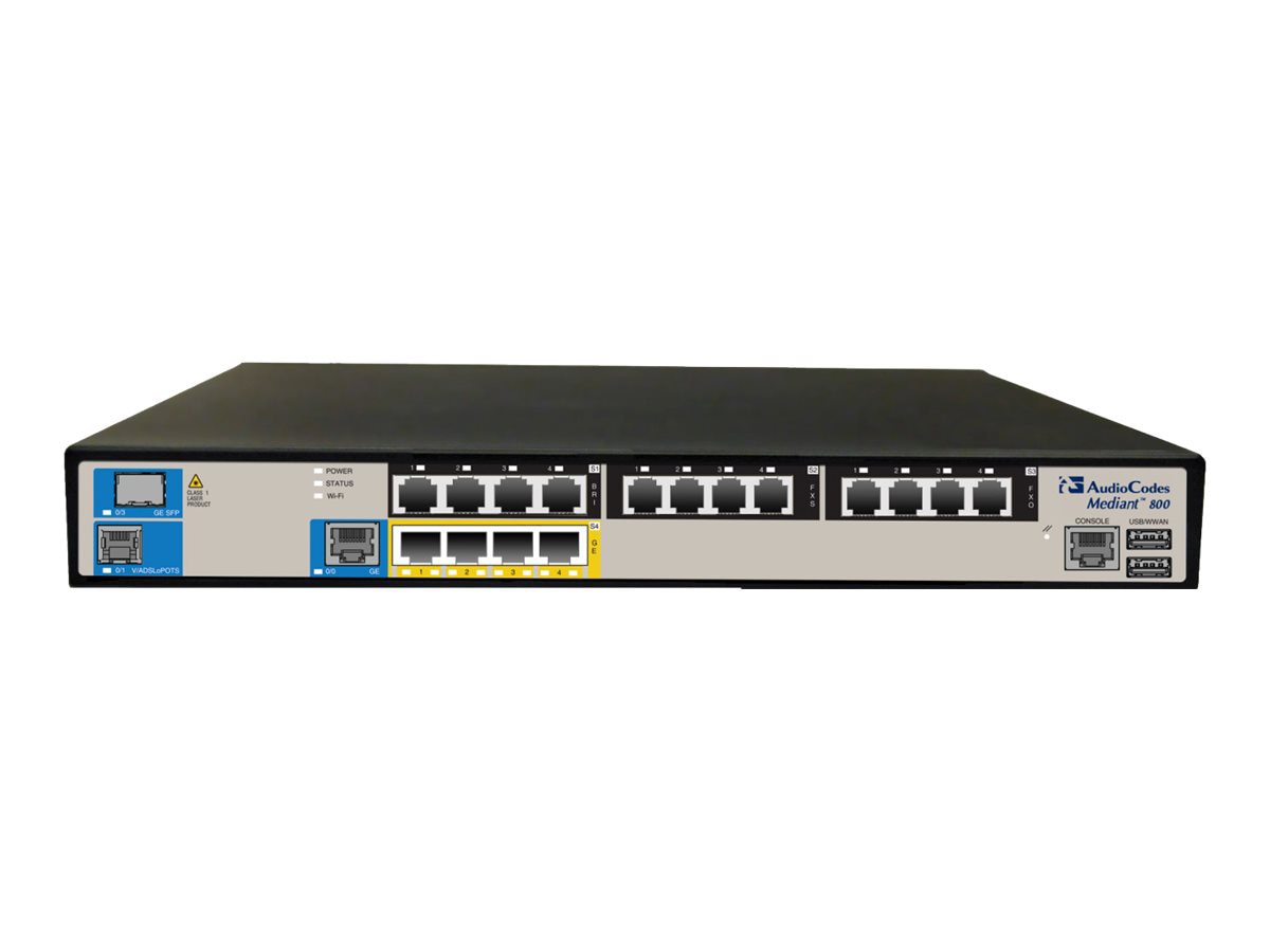 AudioCodes Mediant 800C Voice Gateway with 2 E1/T1 & 4 FXS Ports