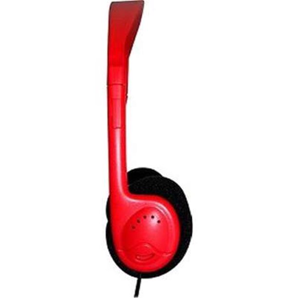 Avid Education AE-711 Headphone with Adjustable Headband and 3.5mm Plug, Red 1EDU711RED