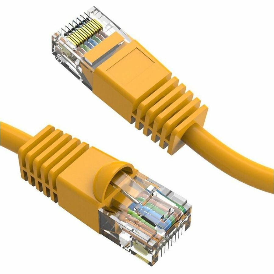 Axiom 12FT CAT5E 350mhz Patch Cable Molded Boot (Yellow) - TAA Compliant - 12 ft Category