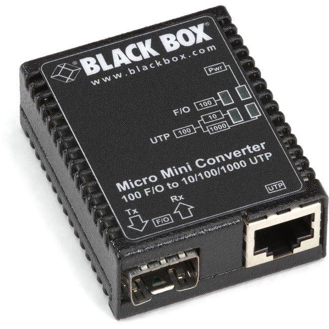 BLACK BOX Micro Mini Media Converter - Gigabit to Fiber SFP | TechSoft LMC400A