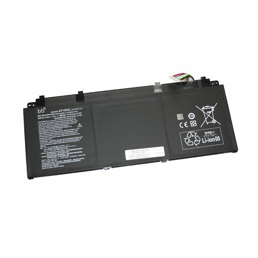 BTI AP15O5L-BTI 11.55V 52.7WHR LI-ION BATTERY - Replaces OEM: AP15O5L, KT.00305.001,