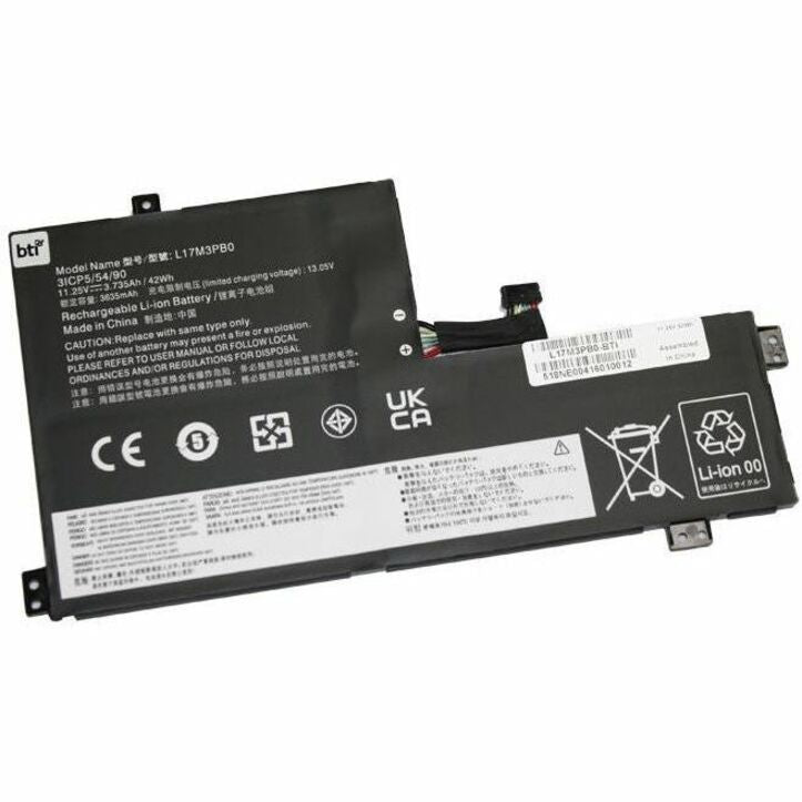 BTI L17M3PB0 Battery - For Notebook, Chromebook - Battery Rechargeable - Proprietary