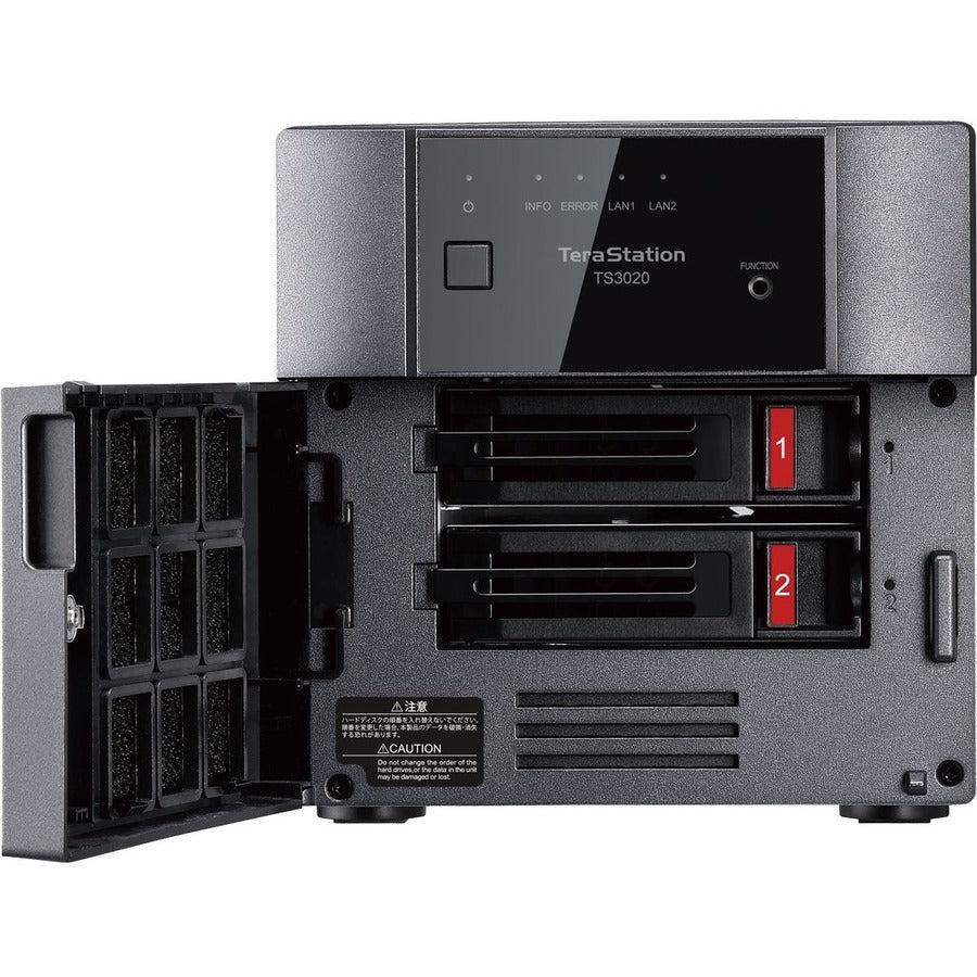BUFFALO TeraStation 3220DN 2-Bay Desktop NAS 8TB (2x4TB) with HDD NAS Hard Drives Included 2.5GBE / Computer Network Attached Storage / Private Cloud / NAS Storage/ Network Storage / File Server