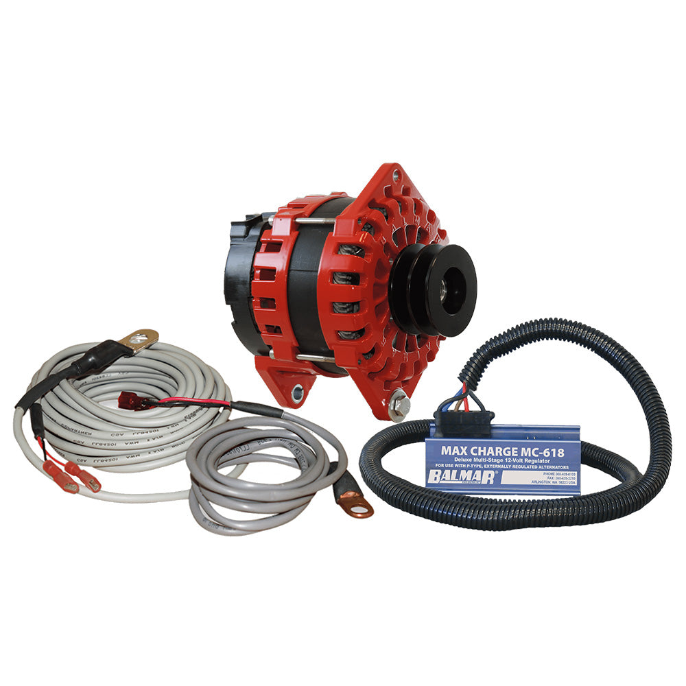 Balmar Alternator 250 AMP Kit 12V 3.15" Dual Foot Saddle Dual Vee Pulley Regulator &