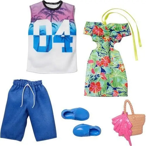 Barbie and Ken Tropical Fashion 2-Pack for Kids – Stylish Mix & Match