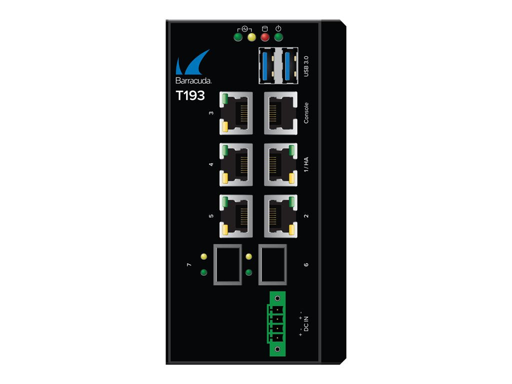 Barracuda CloudGen WAN T193 - Security appliance - 10GbE - DC power - rail mountable