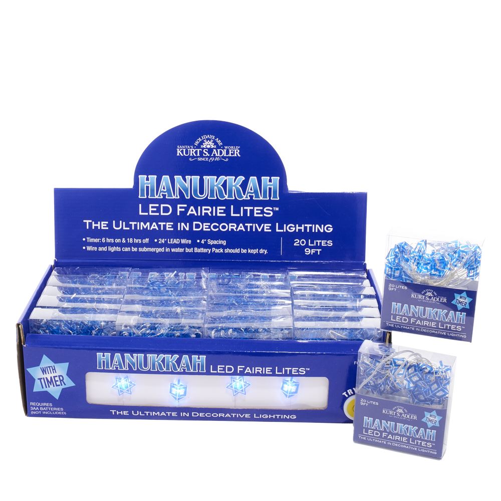 Battery-Operated Hanukkah LED Fairy Light - Dreidel