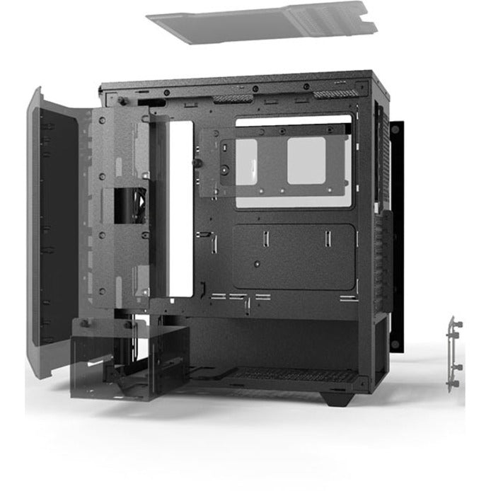 Be Quiet! Bgw34 Pure Base 500 Window Black, Atx, Midi Tower Computer Case, Tempered Glass Window, Two Preinstalled Fans