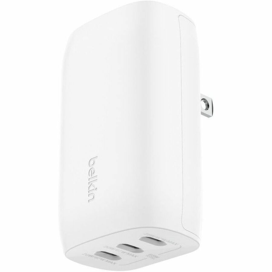 Belkin 67W Portable 3-Port USB-C Wall Charger - 3xUSB-C (67W Total) - Fast Charging - WCC002DQWH