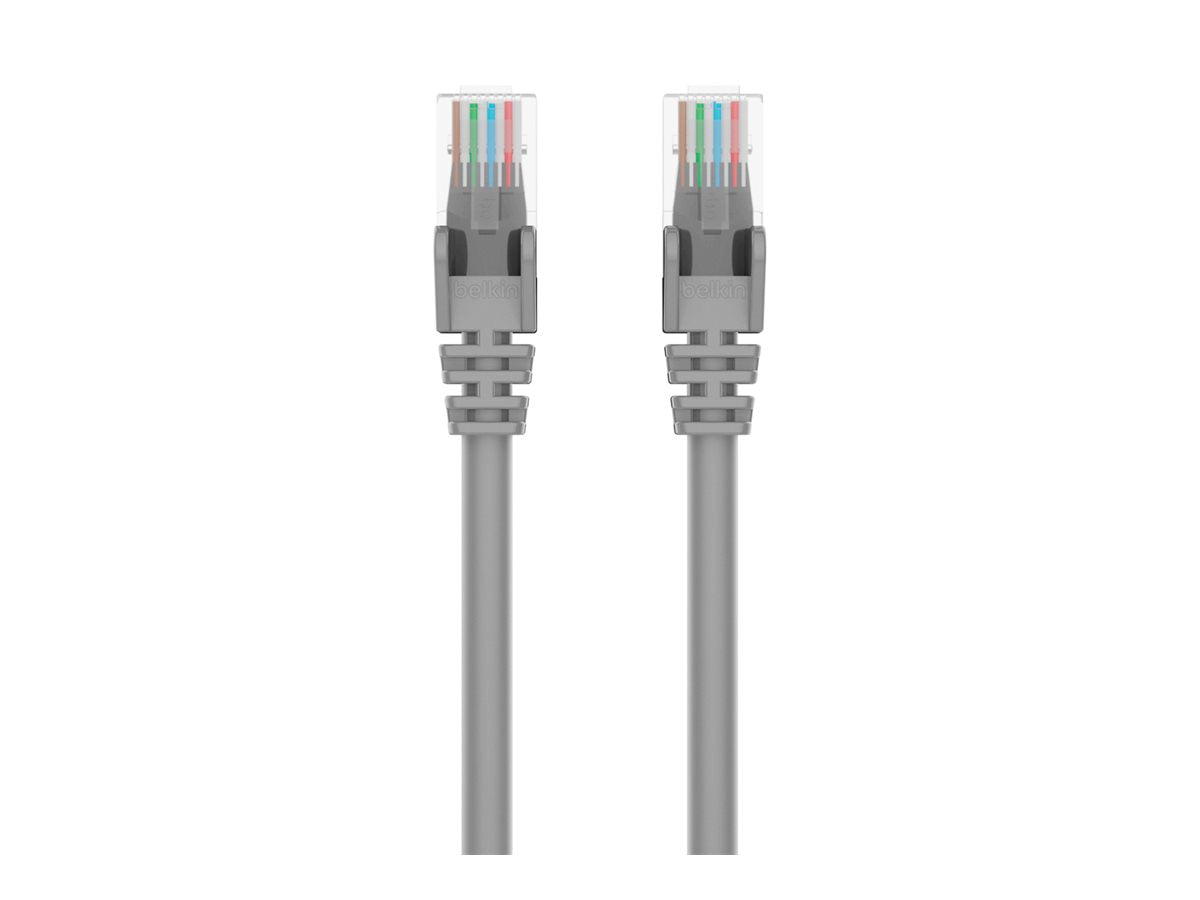 Belkin - Patch cable - RJ-45 (M) to RJ-45 (M) - 10 ft - STP - CAT 5e - molded, snagless - gray - for Omniview SMB 1x16,