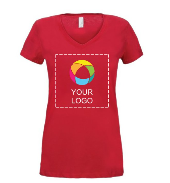 Bella + Canvas Ladies' Short Sleeve V-Neck Jersey T-Shirt – Ultra-Soft, Flattering Fit, and Everyday Ready