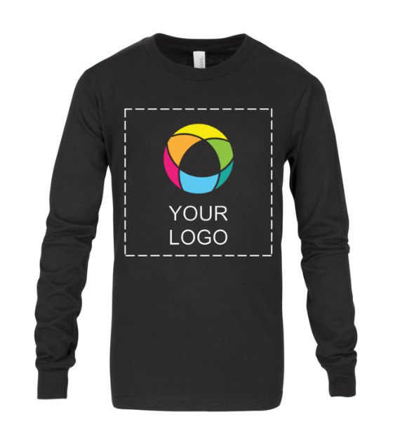 Bella + Canvas Youth Jersey Long Sleeve T-Shirt – Soft, Stylish, and Made to Move