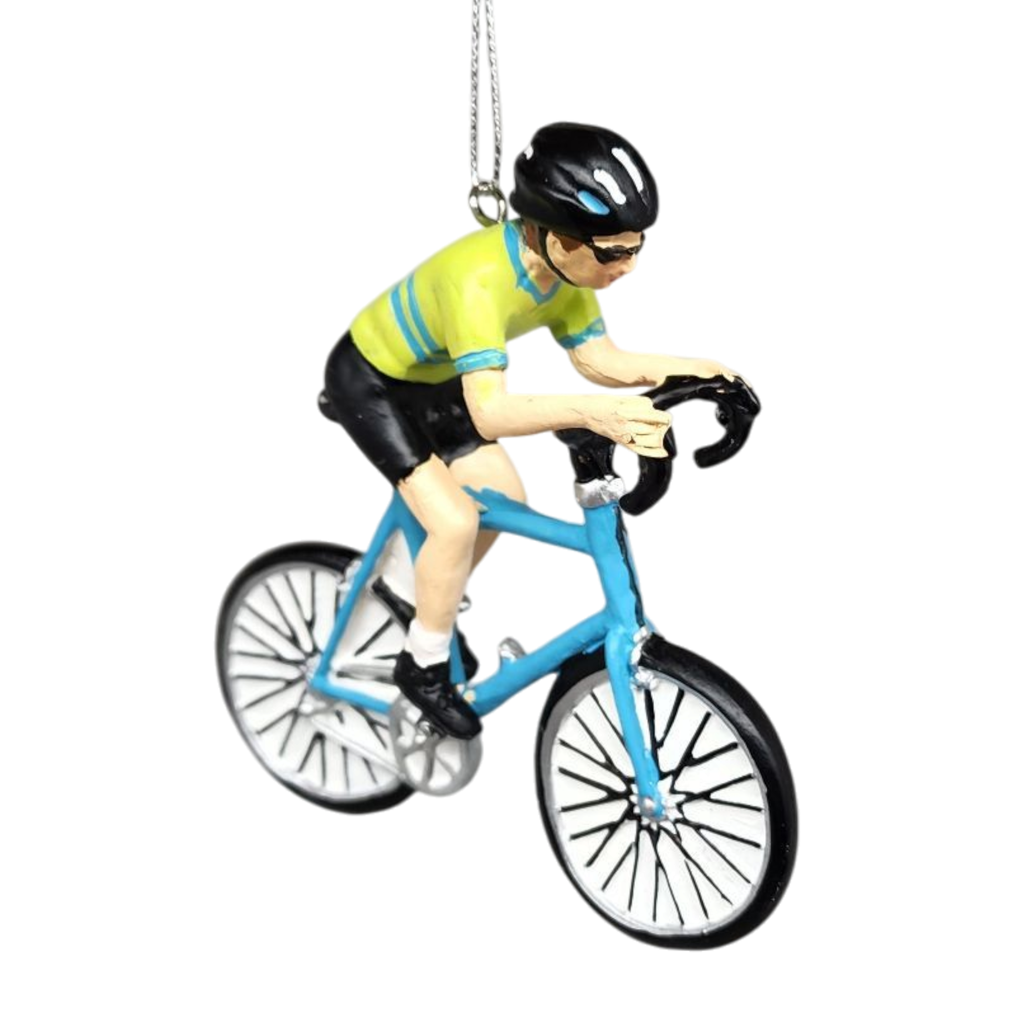 Bicycle Riding Ornament - Blue Bike