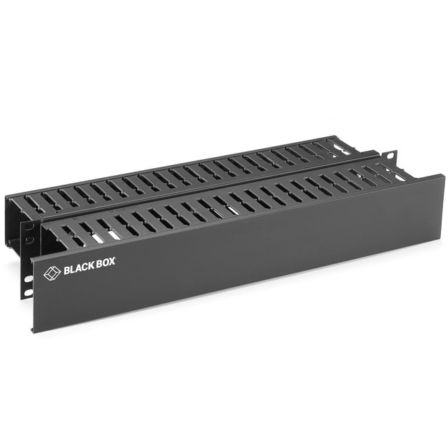 Black Box 2U Horizontal 19 IT Rackmount Cable Manager Double-Sided Black" RMT107A