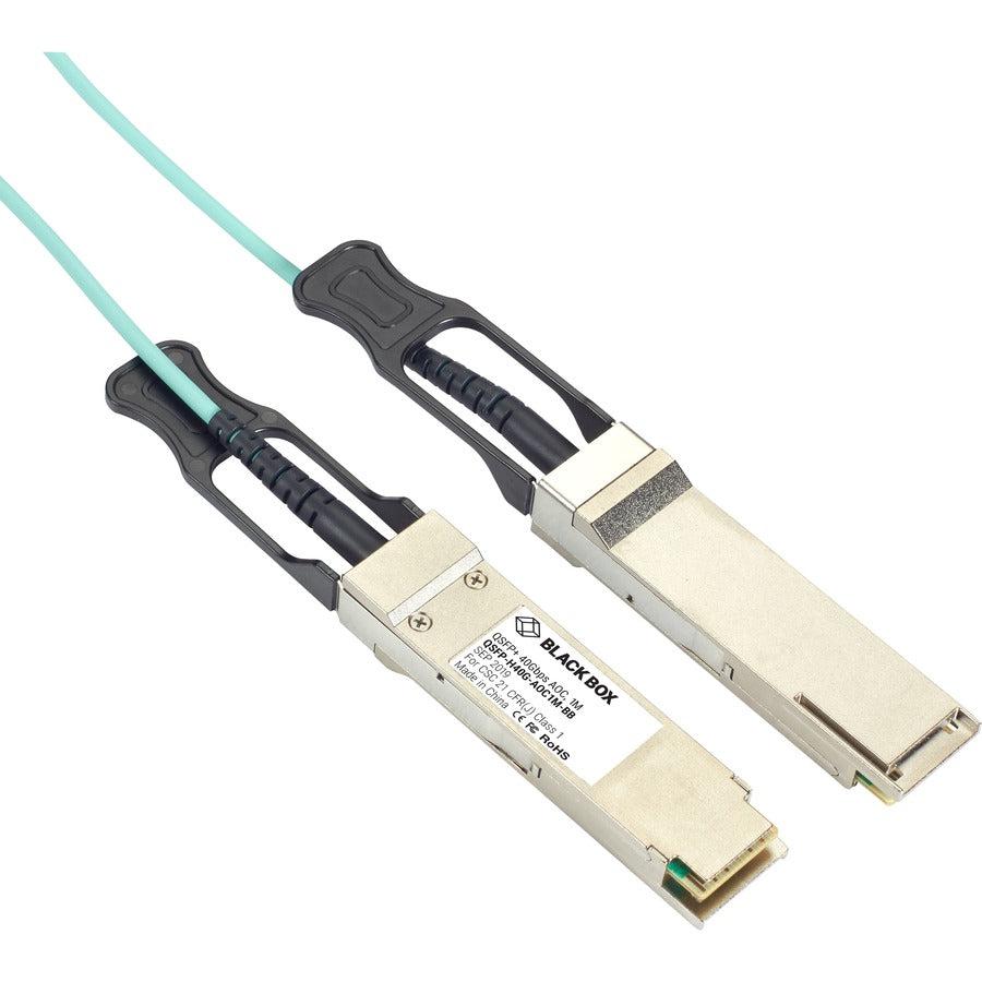 Black Box Fiber Optic Network Cable QSFP-H40G-AOC1M-BB