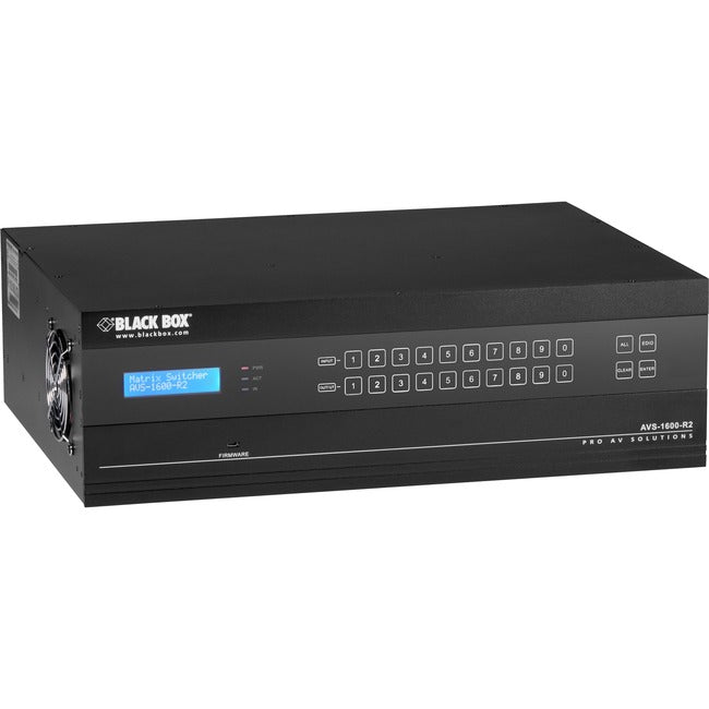 Black Box Modular Matrix Switcher 16 port, 4K Seamless, I/O Auto detect AVS-1600-R2
