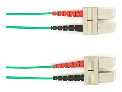 Black Box - Patch cable - SC multi-mode (M) to SC multi-mode (M) - 2.13 m - fiber optic - 50 / 125 micron - OM3 - OFNR - riser FOCMR10-SCSC-AQ-7