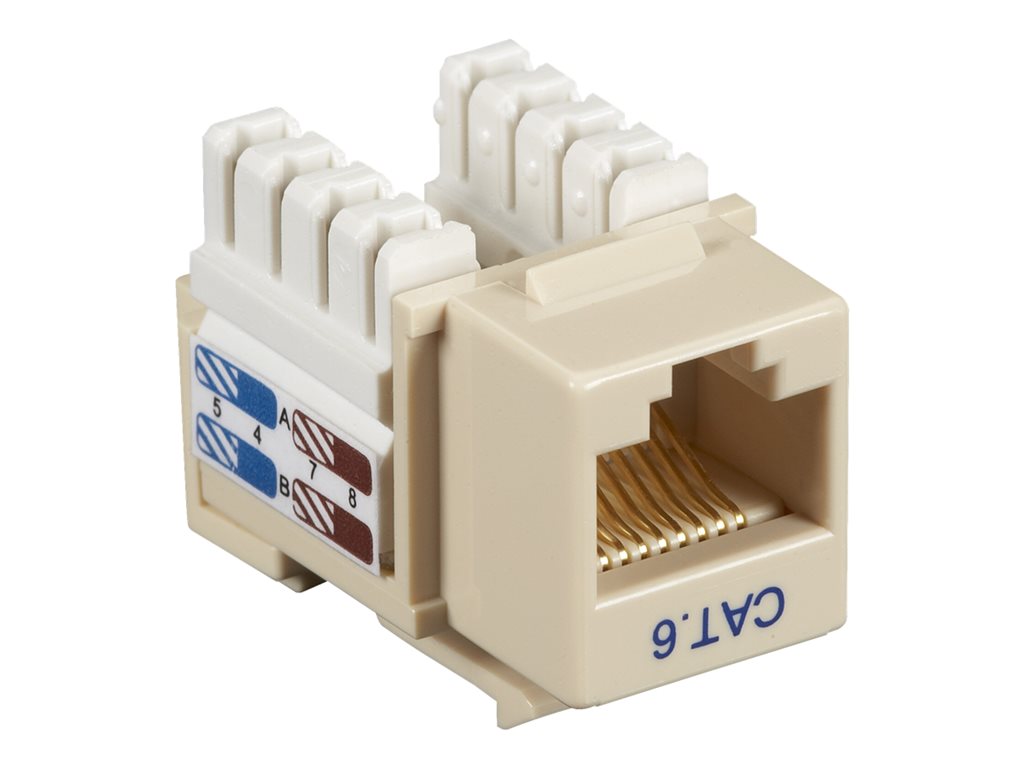 Black Box Value Line CAT6 - Modular insert - CAT 6 - RJ-45 - ivory (pack of 25)