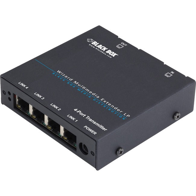 Black Box Wizard Multimedia Extender LP 4-Port Transmitter AVU4004A