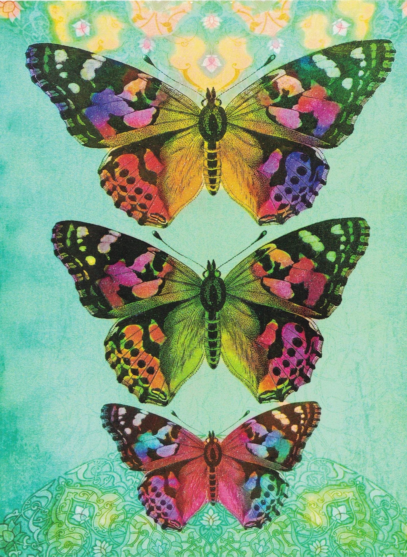 Blank Card - Butterfly Trio
