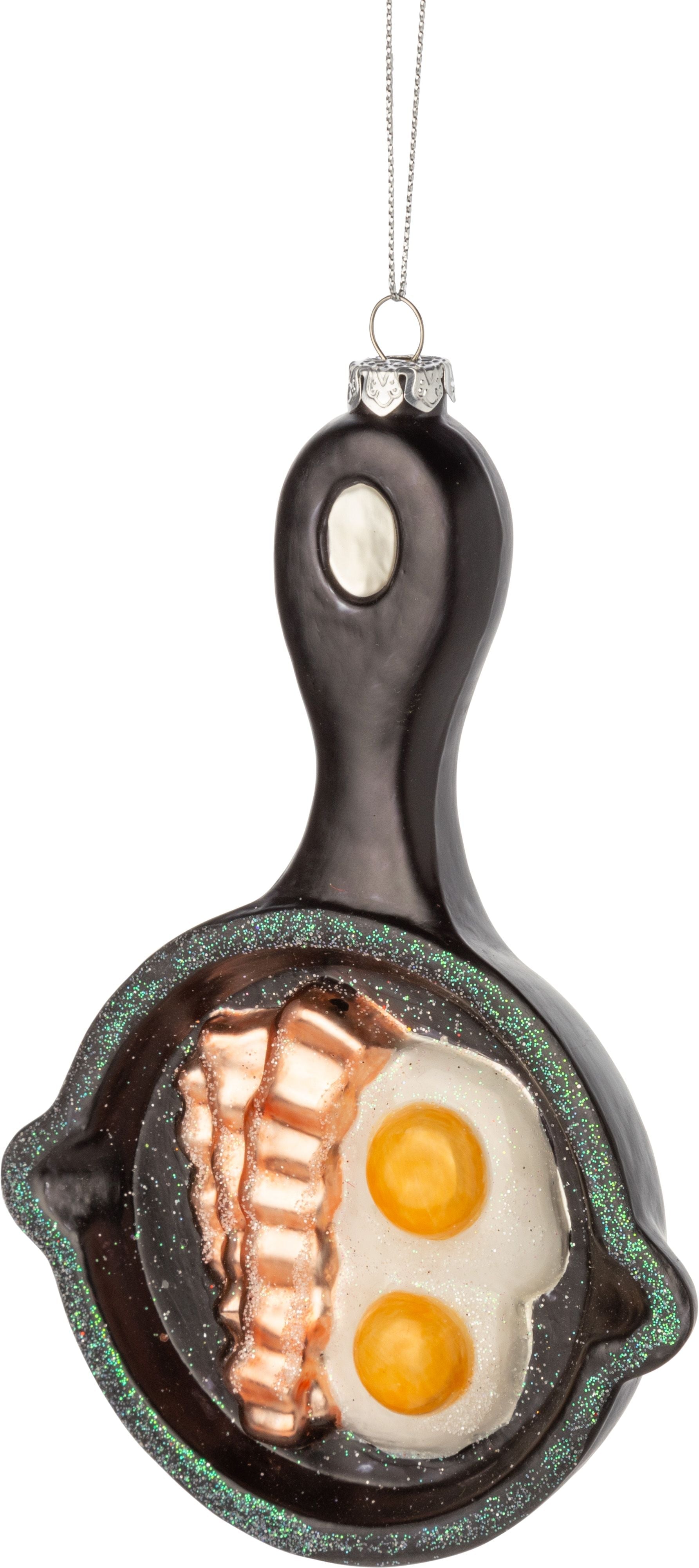 Blown Glass Frying Pan Ornament