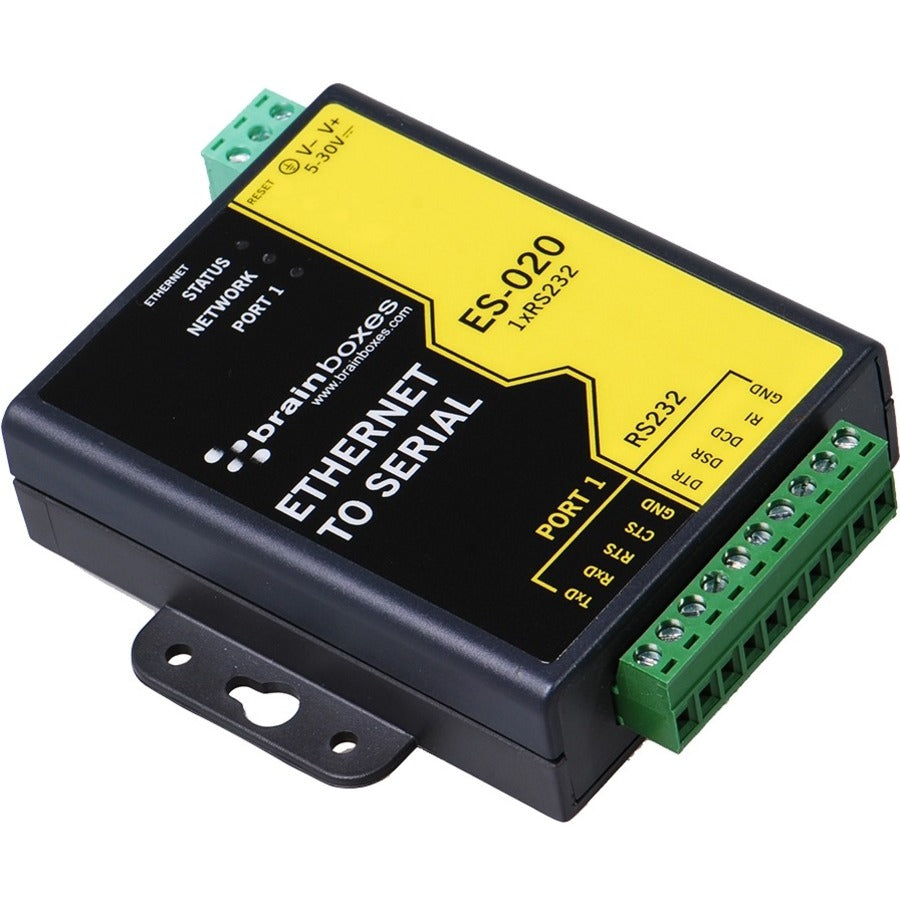 Brainboxes Ethernet 1 Port Rs232 10Xscrew Terminals