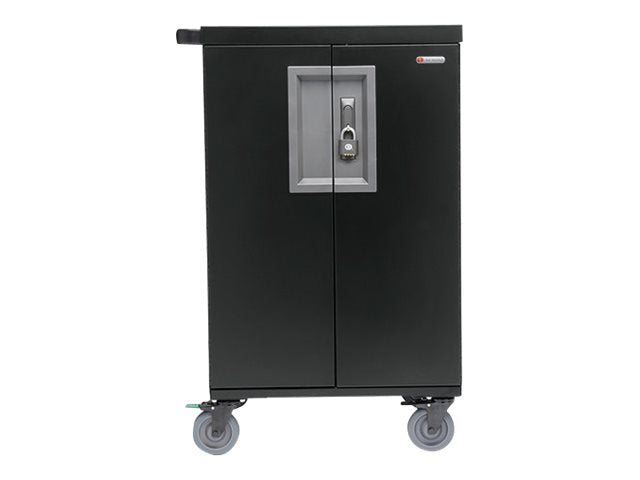 Bretford CoreX TCOREX24 - Cart (charge only) - for 24 tablets / notebooks - lockable - steel - charcoal - screen size: up to TCOREX24-CK