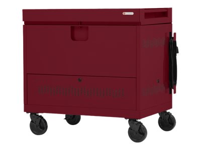 Bretford Cube Toploader TVTL40PAC - Cart (charge only) - for 40 tablets / notebooks - lockable - welded steel - maroon TVTL40PAC-MA