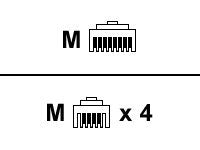 Brooktrout - Network splitter - RJ-45 (M) to RJ-11 (M) - 6 ft
