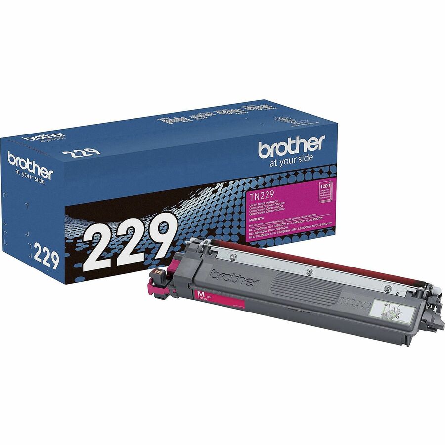 Brother Genuine TN229M Standard Yield Magenta Toner Cartridge - Laser - Magenta - Standard