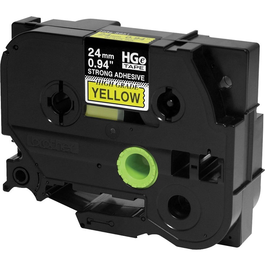 Brother Hges6515Pk Black On Yellow Extra-Strength Adhesive Label Tape