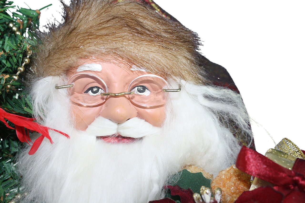 Burgandy Gold Santa - 20" "