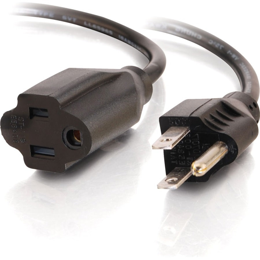 C2G 1Ft Power Extension Cord - 18 Awg - Outlet Saving Cord