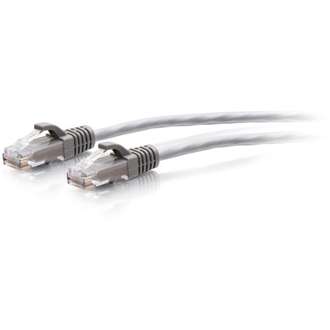 C2G 3ft Cat6a Snagless Unshielded (UTP) Slim Ethernet Cable - Cat6a Network Patch Cable - PoE - Gray C2G30113