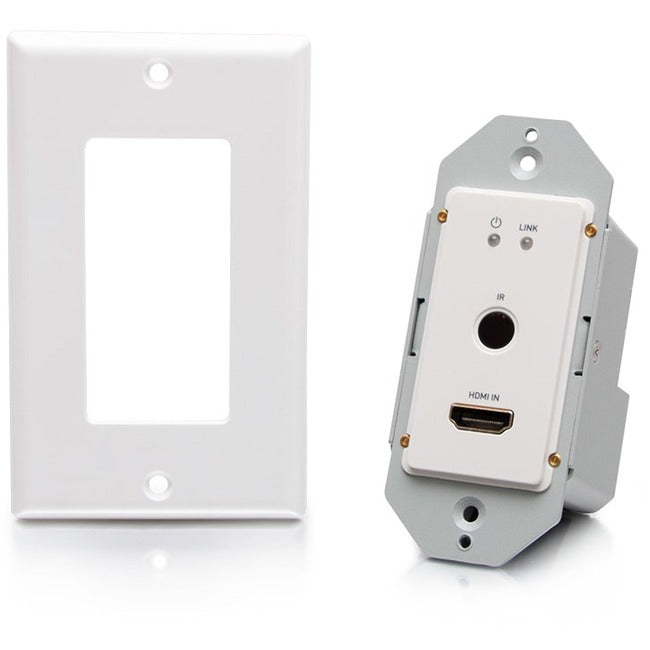C2G Hdmi Hdbaset + Rs232 And Ir Over Cat Extender Single Gang Wall Plate Transmi