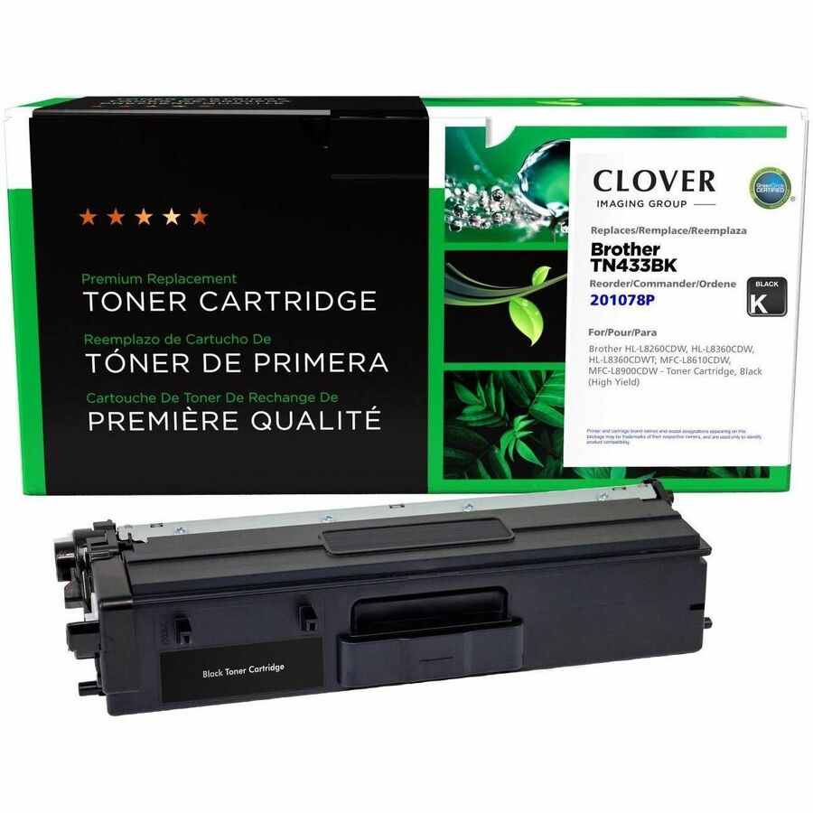 CIG Remanufactured High Yield Laser Toner Cartridge - Alternative for Brother TN433BK 201078P