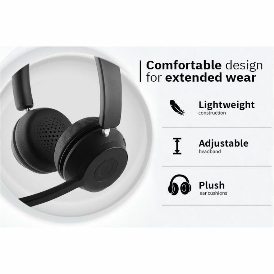 CODi Bluetooth Wireless Dual Ear Stereo Headset w/ ENC Microphone - Stereo - Wireless - Bl