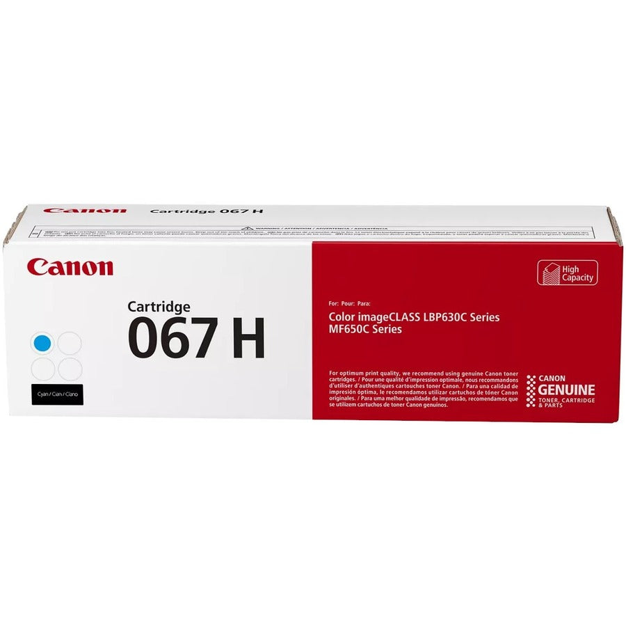 Canon 067 Original High Yield Laser Toner Cartridge - Cyan - 1 Pack - 2350 Pages