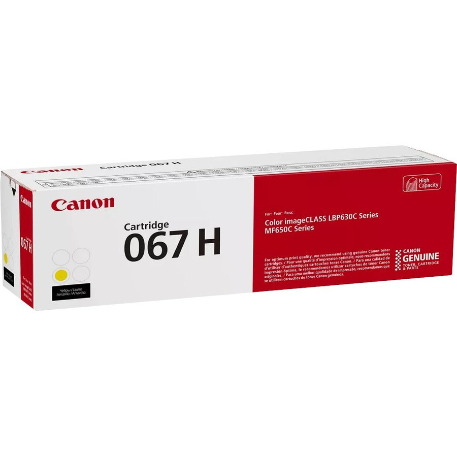 Canon 067 Original High Yield Laser Toner Cartridge - Yellow - 1 Pack - 2350 Pages
