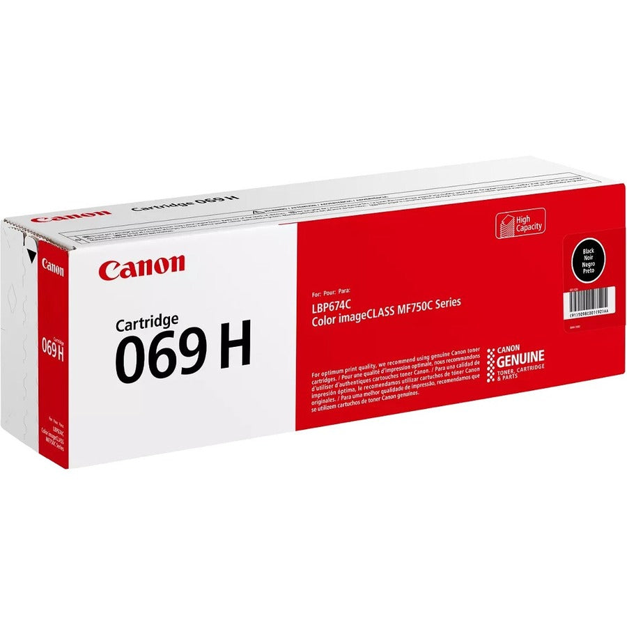Canon 069 Original High Yield Laser Toner Cartridge - Black - 1 Pack - 7600 Pages