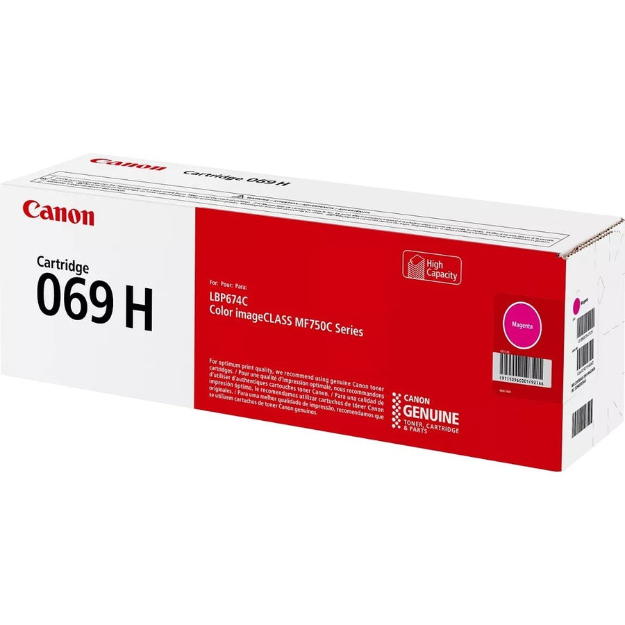 Canon 069 Original High Yield Laser Toner Cartridge - Magenta - 1 Pack - 5500 Pages