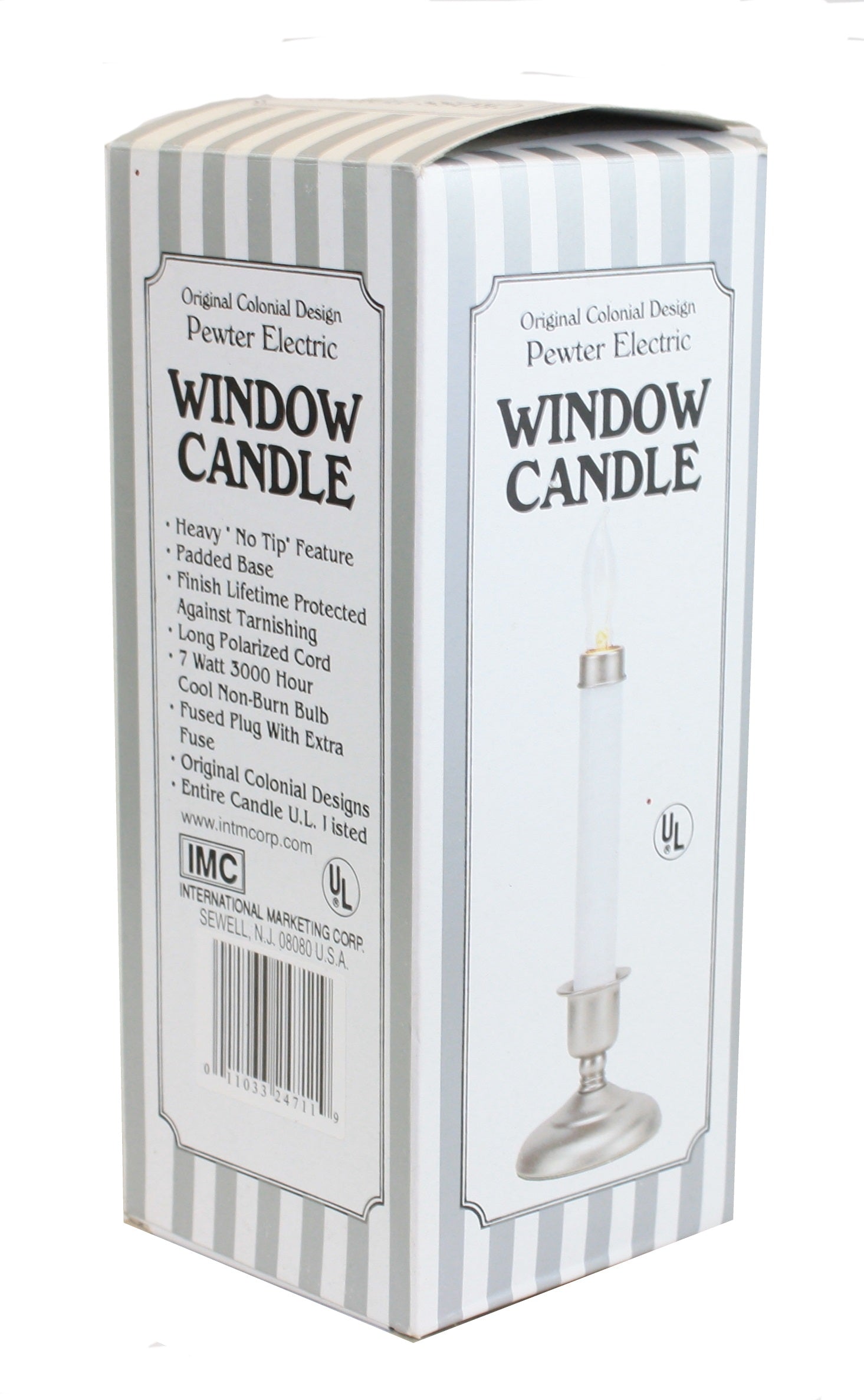 Cape Cod - Pewter Electric Sensor 9 Inch Window Candle