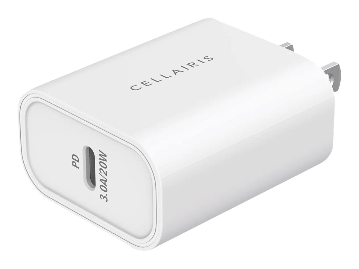 Cellairis - Power adapter - 20 Watt - 3 A - PD (24 pin USB-C) - white 04-0150089