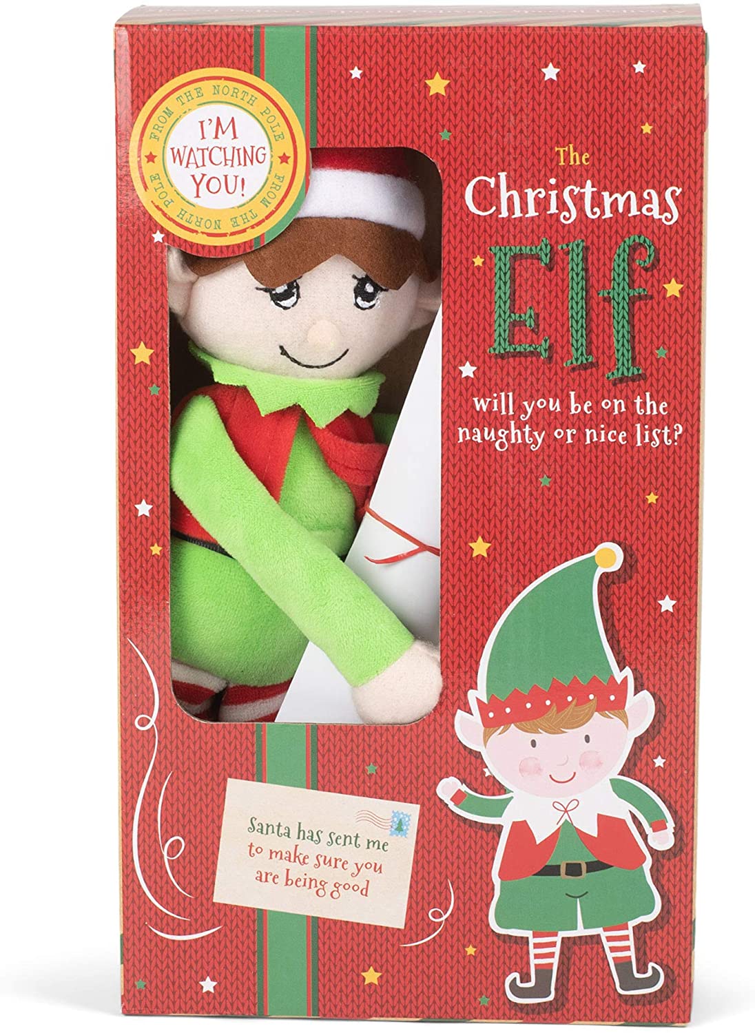 Christmas Elf with Nice Naughty Stickers