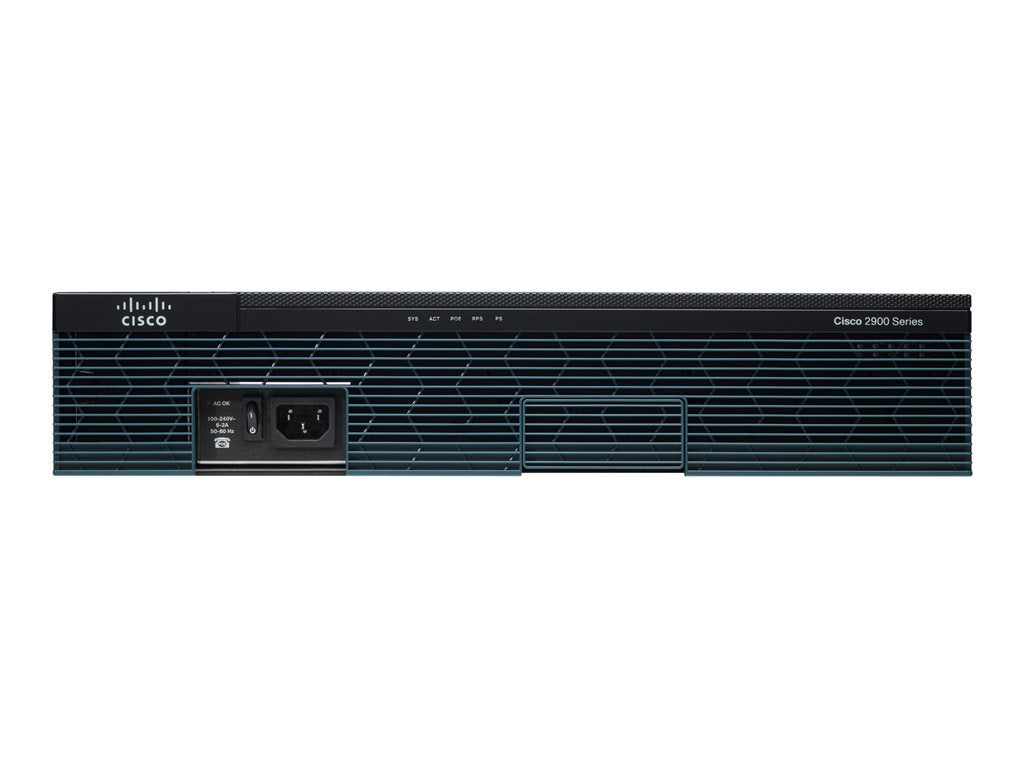 Cisco 2911 Voice Bundle - Router - voice / fax module 1GbE - WAN ports: 3 - - rack-mountable, wall-mountable -